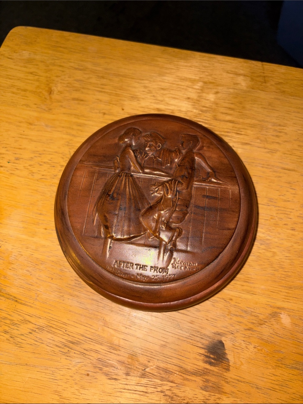 Norman Rockwell  Wooden Trinket Box